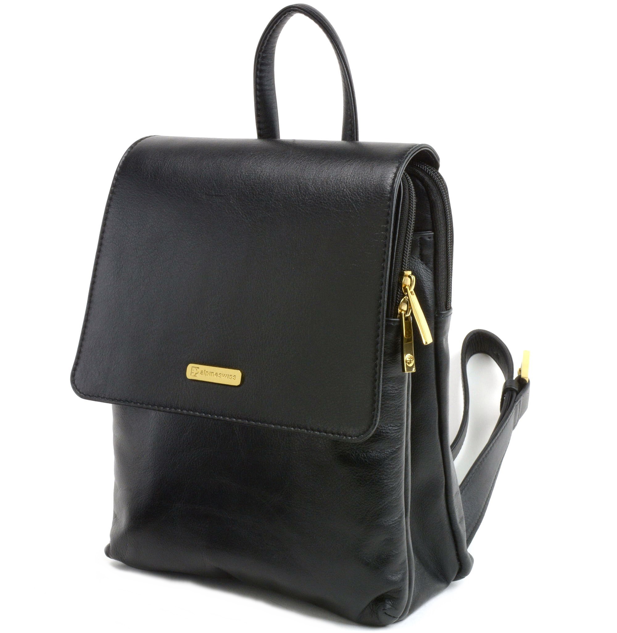 Womens Alpine Swiss Genuine Leather Backpack Purse Handbags 1 Year Mfg Warranty eBay